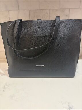 Rebecca Minkoff Megan Black Pebbled Leather Everyday Tote